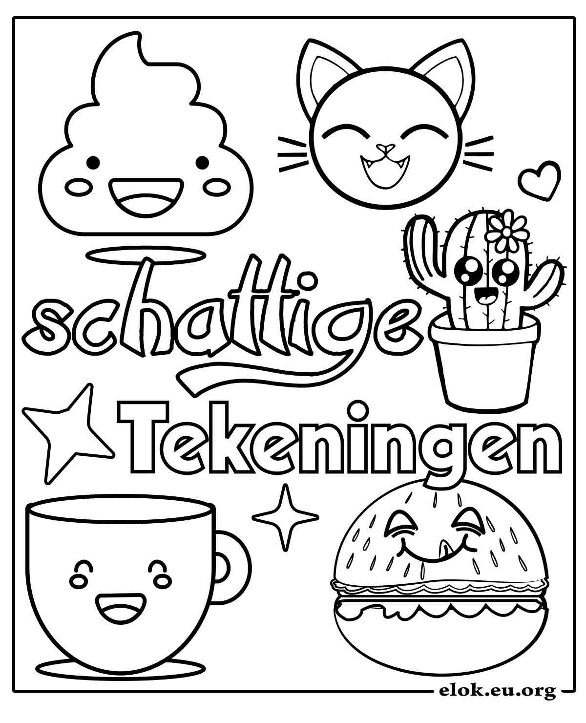 Schattige Tekeningen Gratis Schattige Kleurplaten Te Printen