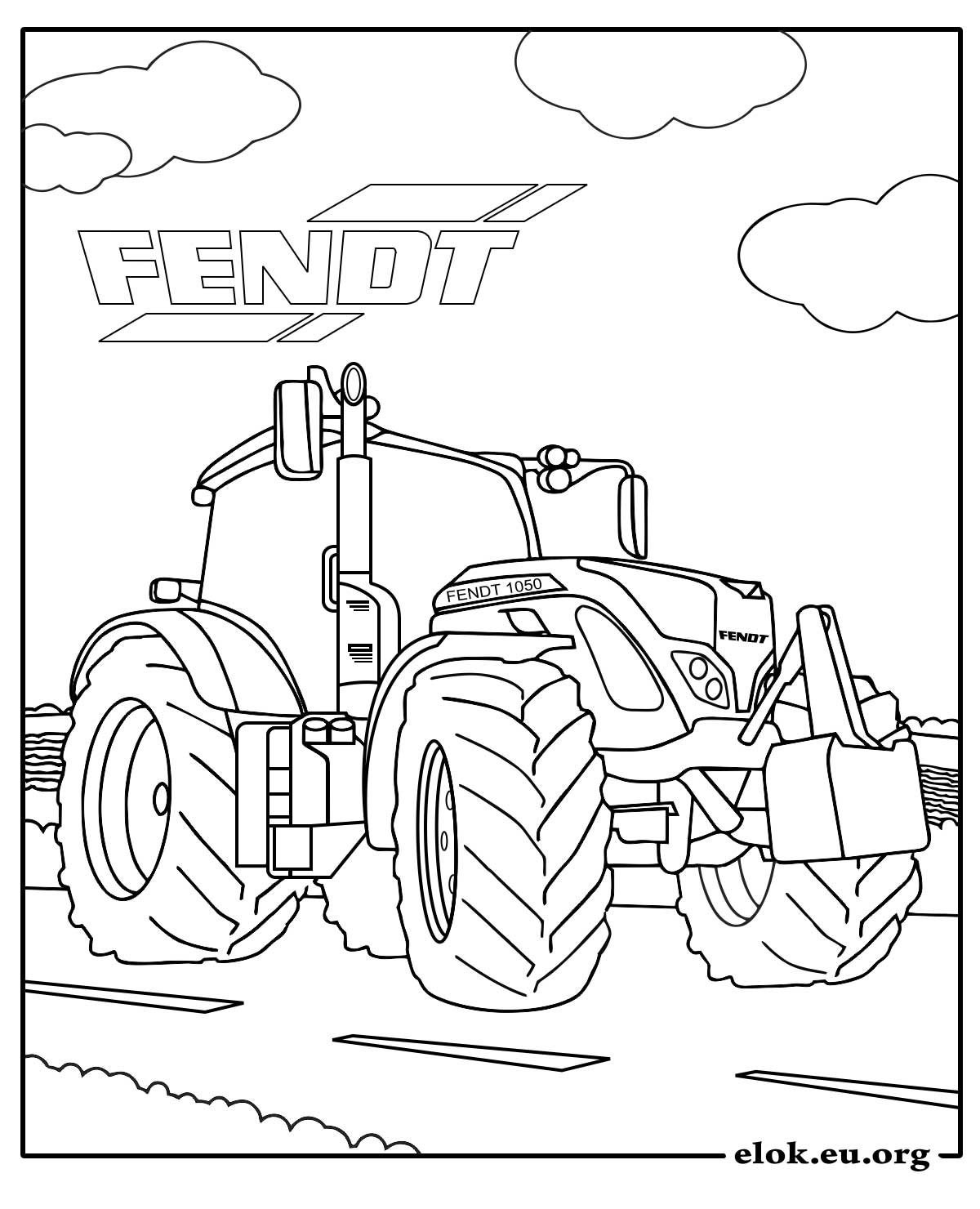 Kleurplaat Trekker Fendt Elok eu